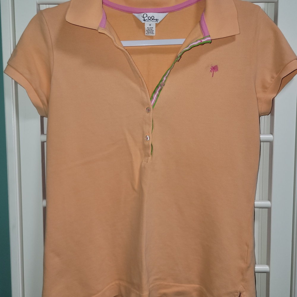 Lilly Pulitzer Women's Orange Golf/Tennis Polo Top Size Medium